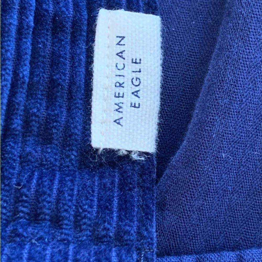 American Eagle Navy Corduroy Shirt - Picture 6 of 13